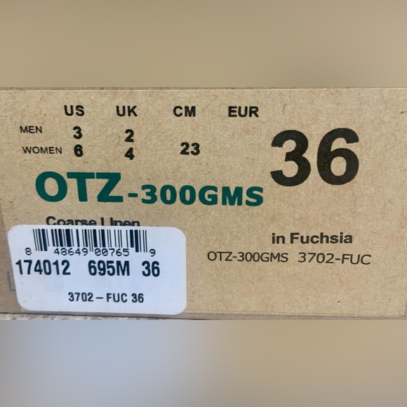 🔥NEW OTZ 300GMS UNISEX LINEN Shoes in Fuchsia (pink) NWT - Picture 7 of 16